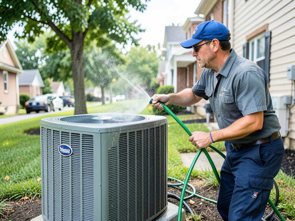 Cleaning the Yellow Pine Pollen Off Your AC Coils Without Damaging the Unit